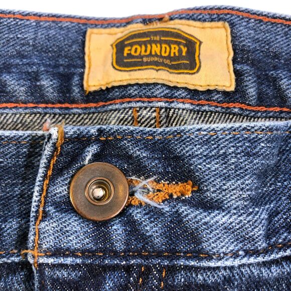Foundry Blue Denim Men's Shorts 100% Cotton Size 44 - Picture 7 of 12